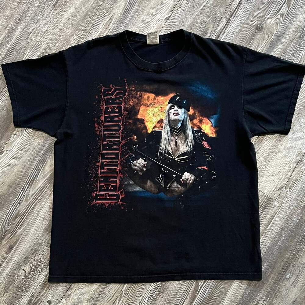 Genitorturers Dominatrix Concert Tee Black Short Sleeve Double Sided L